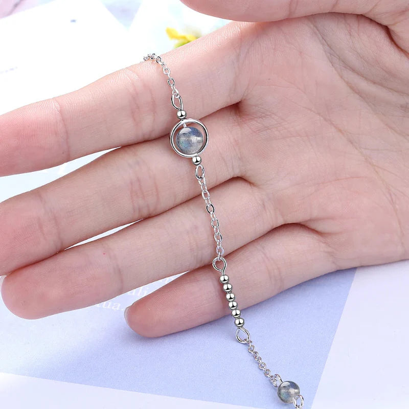 Pulsera con piedra de luna de circonio