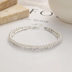 Pulsera Gourmette Elegante de Perlas para Mujer
