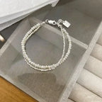 Pulsera Gourmette Elegante de Perlas para Mujer