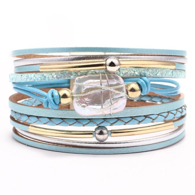 Pulsera Bohème Chic azul