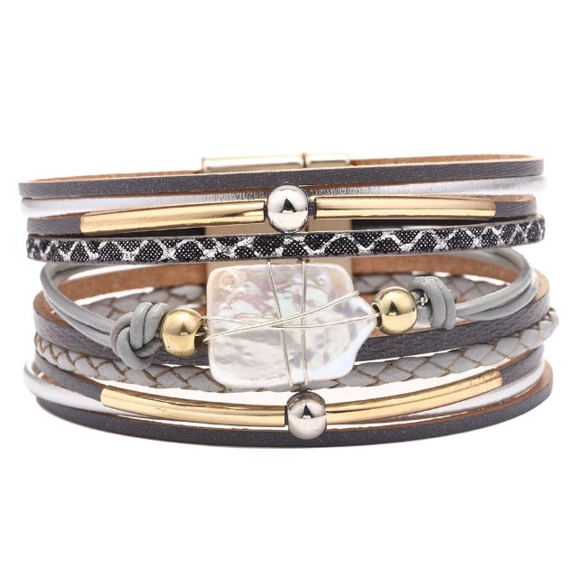 Pulsera Bohème Chic gris