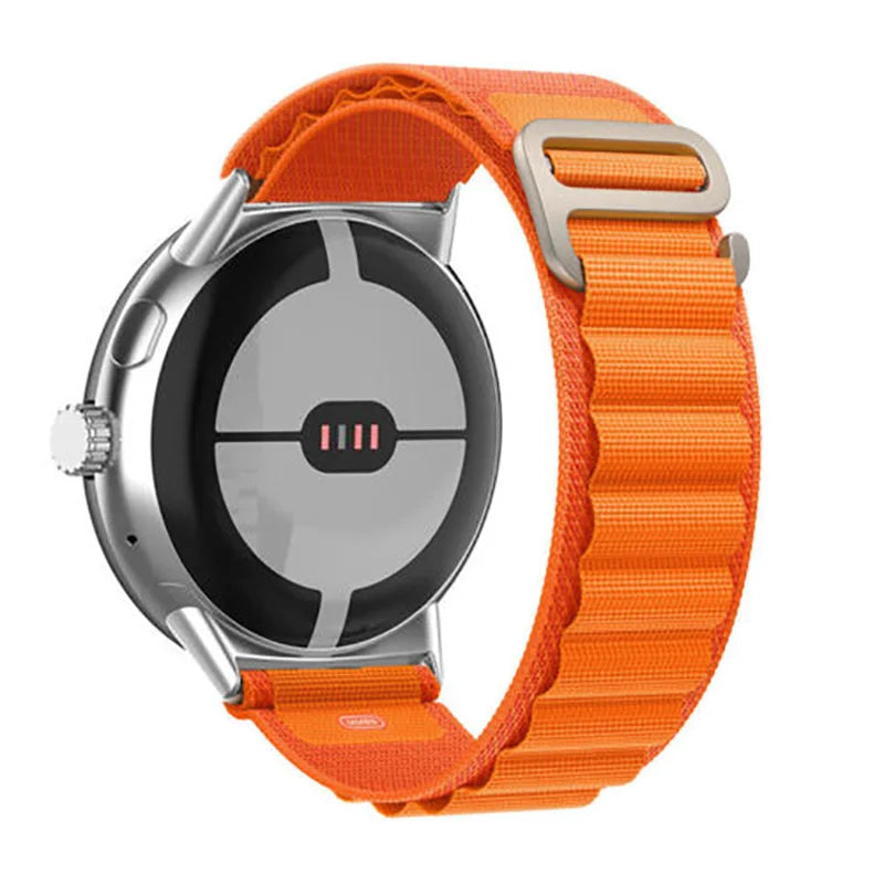 Pulsera con hebilla Alpine para Smartwatch Google Pixel Watch 1 y 2 naranja