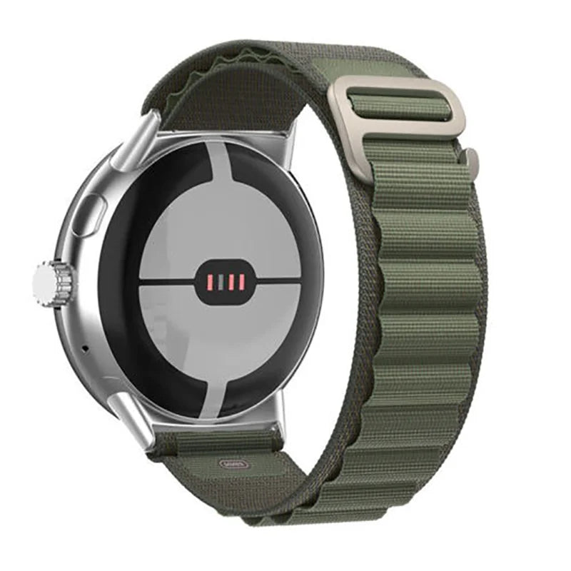 Pulsera con hebilla Alpine para Smartwatch Google Pixel Watch 1 y 2 verde