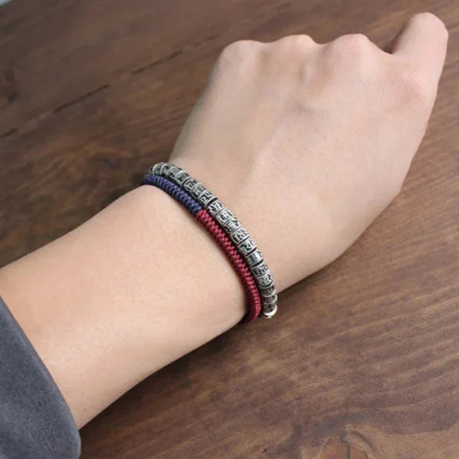 Pulsera Gourmette Amuleto Budista Esculpido