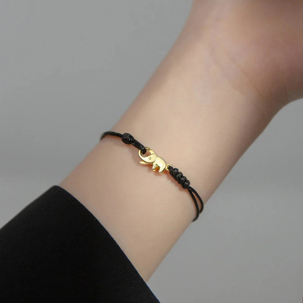 Pulsera budista con elefante negro