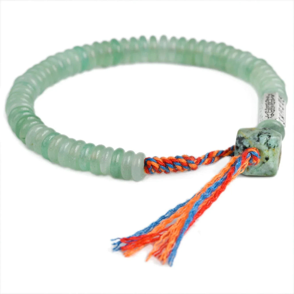 Pulsera Budista Tibetana de Cuentas de aventurina