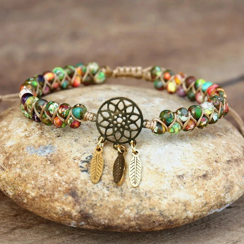 Pulsera Capteur de Rêve con Piedras Naturales