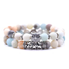 Pulsera Chouette - Gourmette Búhos Perlas multicolor