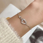 Pulsera Cœur Amour Infini de Plata para Mujer