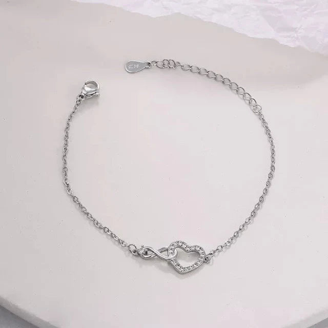 Pulsera Cœur Amour Infini de Plata para Mujer