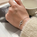 Pulsera Cœur Amour Infini de Plata para Mujer