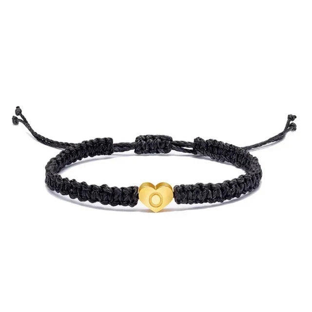 Pulsera Corazón Inicial Oro