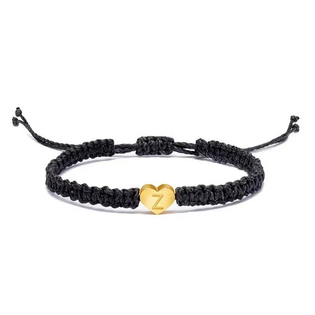 Pulsera Corazón Inicial Oro