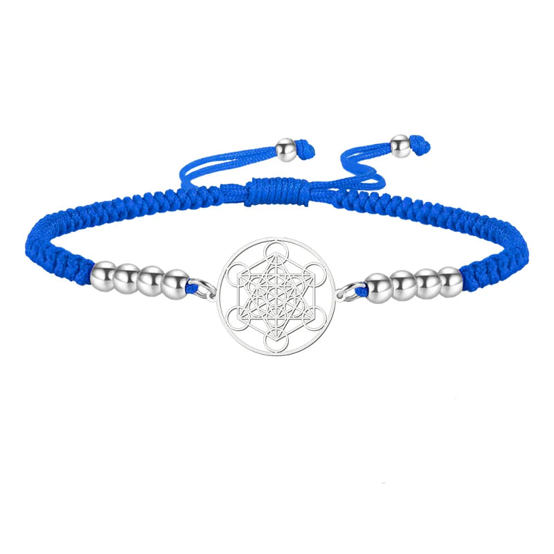 Colored Metatron’s Cube Bracelet blue