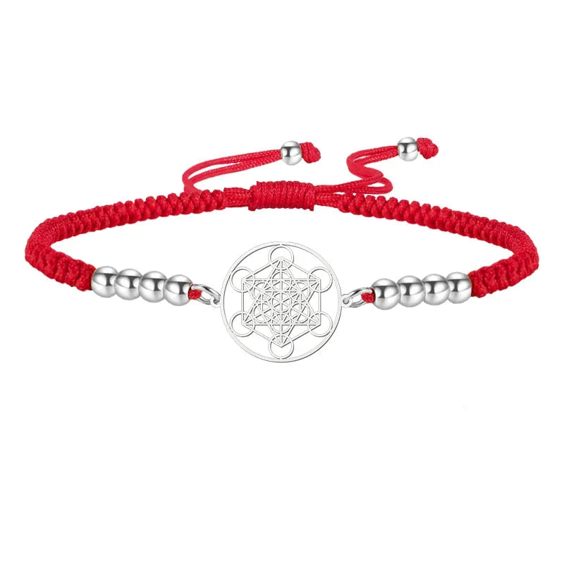 Colored Metatron’s Cube Bracelet red