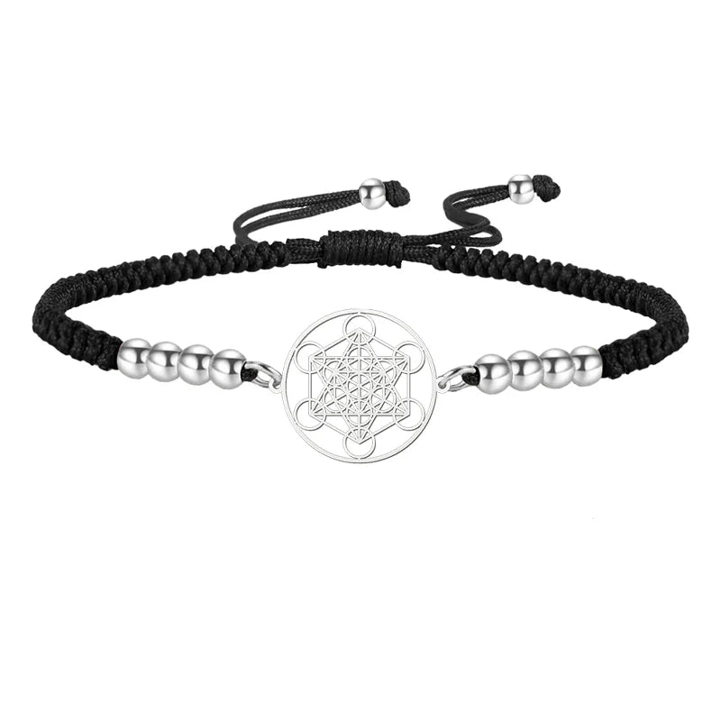 Colored Metatron’s Cube Bracelet black