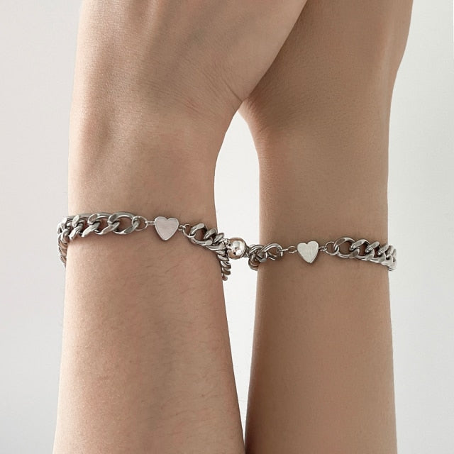 Pulsera Común para Pareja con corazón