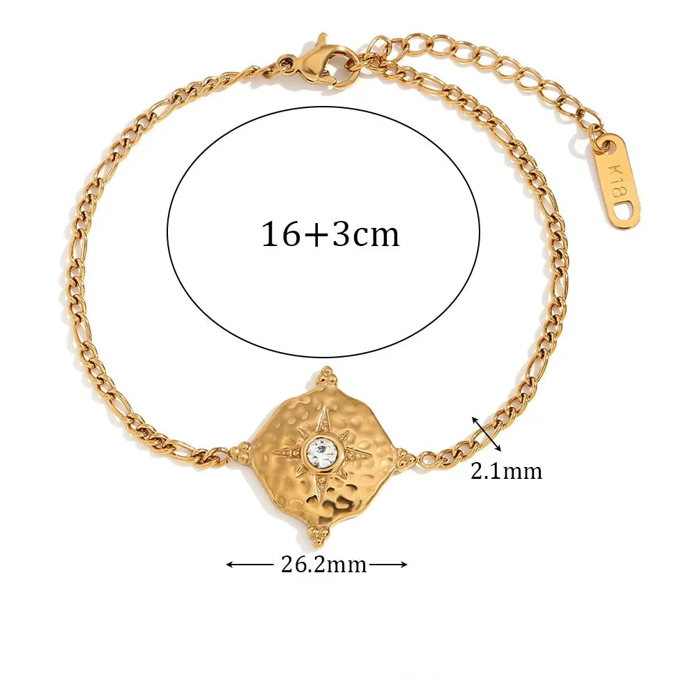 Pulsera Brújula Mujer Rosa de los Vientos