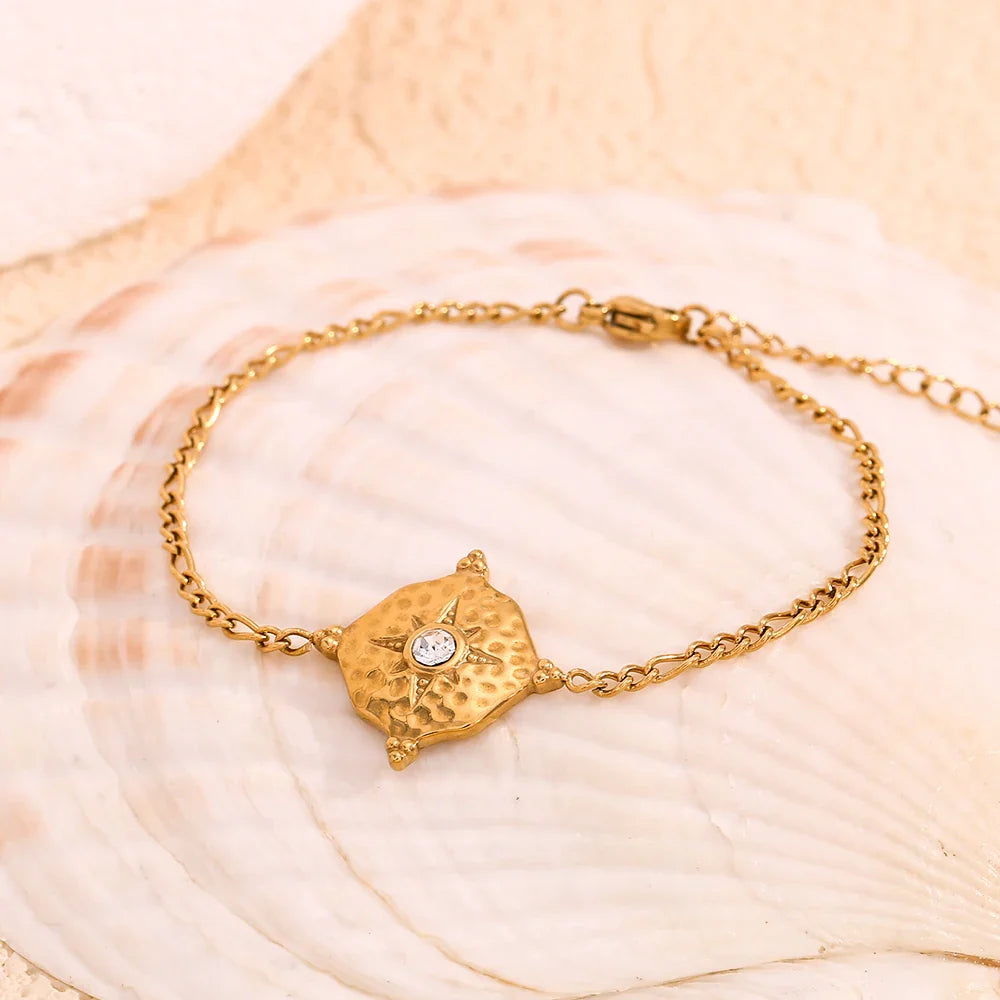 Pulsera Brújula Mujer Rosa de los Vientos