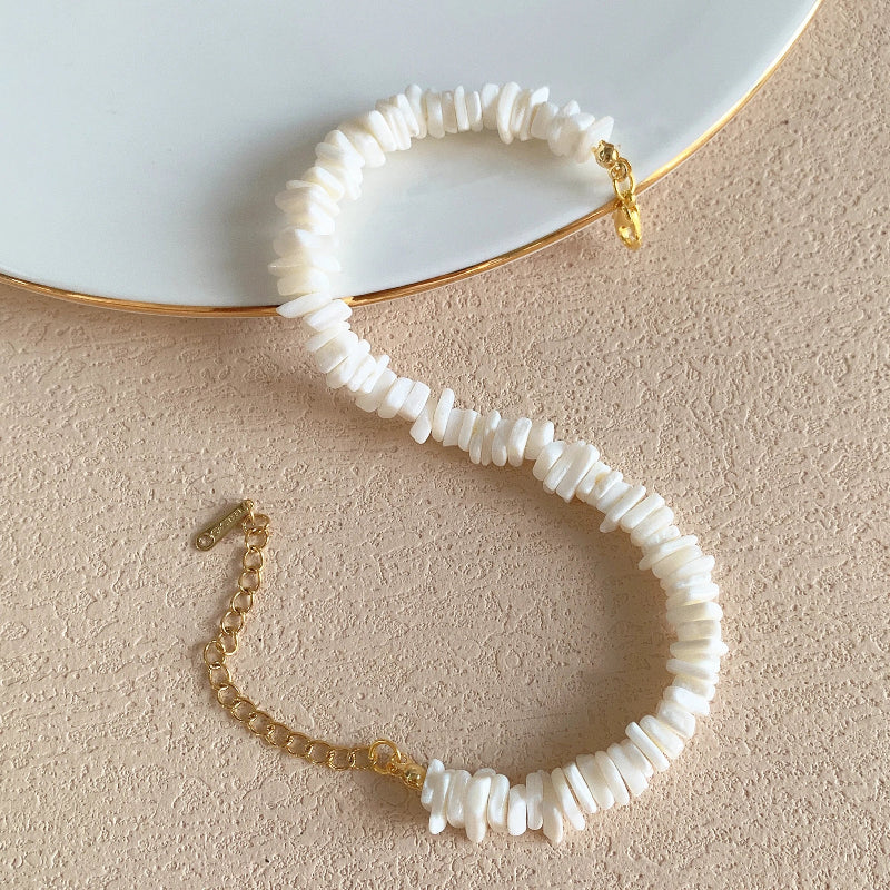 Pulsera Coquillage en Nácar Blanco