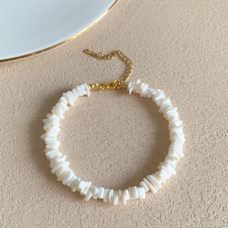 Pulsera Coquillage en Nácar Blanco