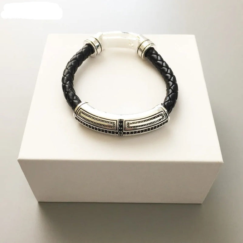 Pulsera Croix Rustique de Cuero - Exception®