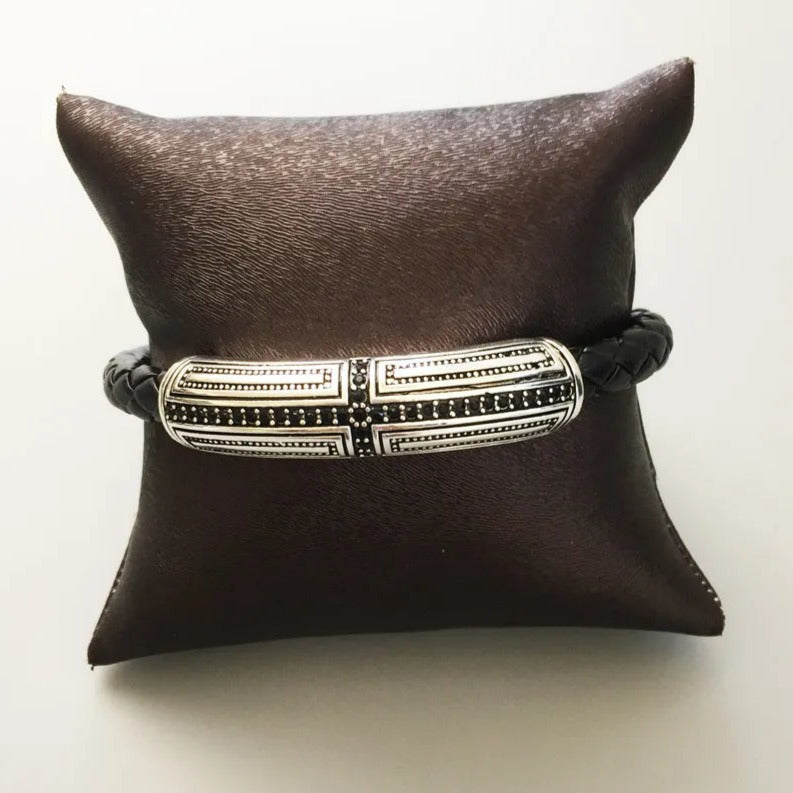 Pulsera Croix Rustique de Cuero - Exception®