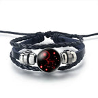 Pulsera de Cuero Signo del Zodiaco 12 Constelaciones cáncer