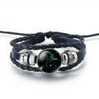 Pulsera de Cuero Signo del Zodiaco 12 Constelaciones sagitario