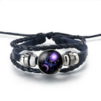 Pulsera de Cuero Signo del Zodiaco 12 Constelaciones libra