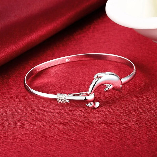 Pulsera Dauphin de Plata para Mujer