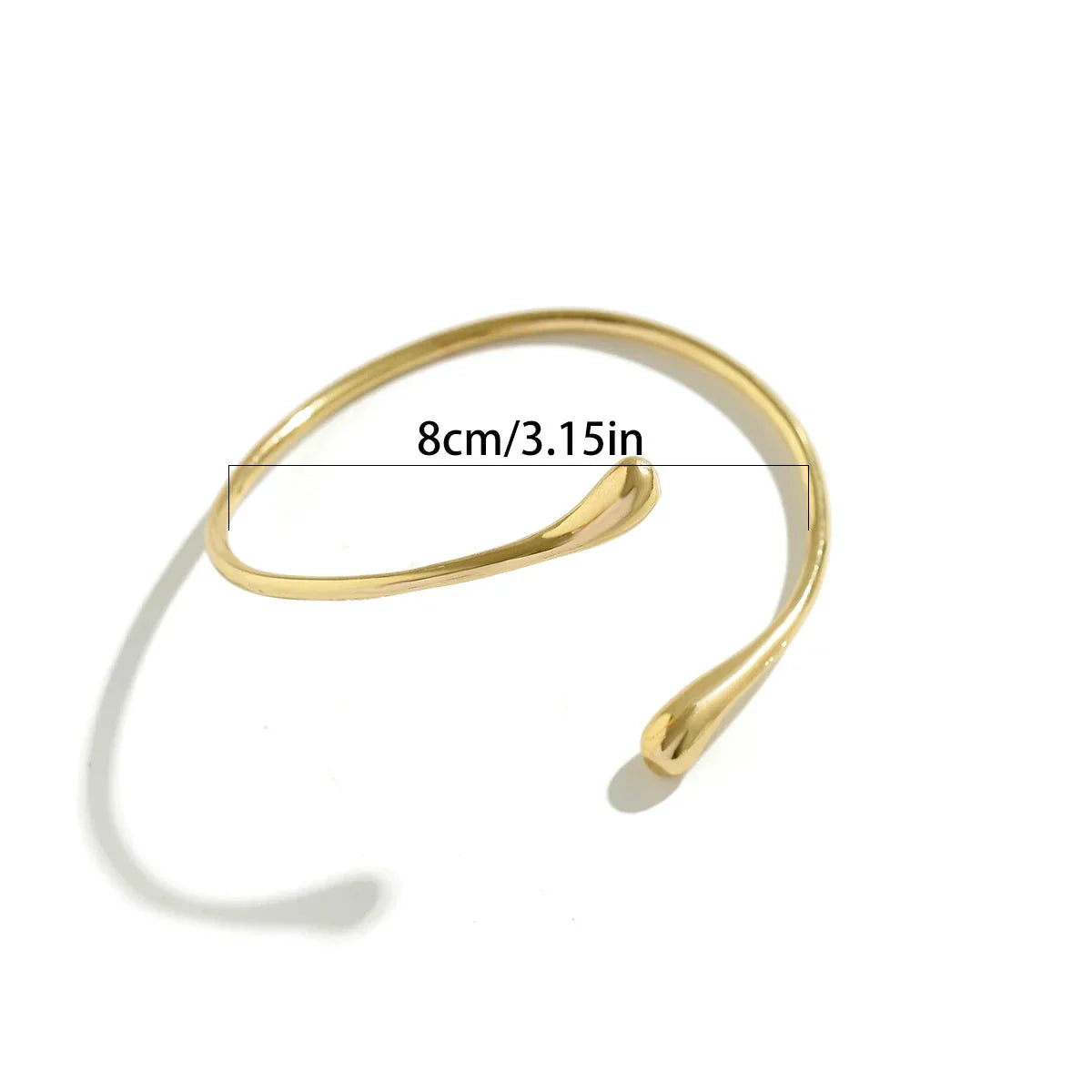 Brazalete de Brazo para Mujer Gota de Agua - Adorno Cadena de Brazo y Joya para Bíceps en Oro