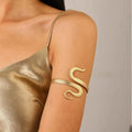 Brazalete de Brazo para Mujer Cola de Serpiente - Adorno de Cadena para Brazo y Joya de Bíceps en Oro