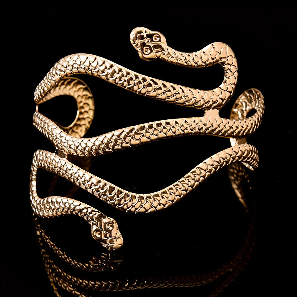 Brazalete de Brazo para Mujer Serpiente - Adorno de Cadena de Brazo y Joya de Bíceps dorada