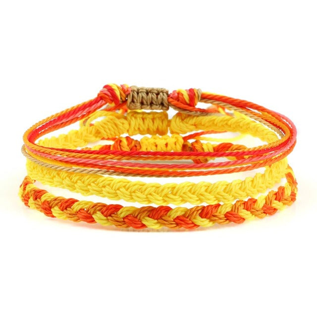 Tibetan Braided Lucky Bracelet 9 Yellow