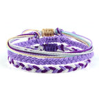 Tibetan Braided Lucky Bracelet 9 Purple