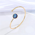 Pulsera de Amuleto Contra el Mal de Ojo Azul Turco oro