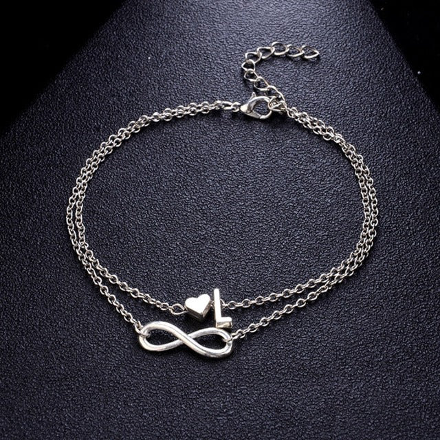 Tobillera Personalizada de Plata para Mujer