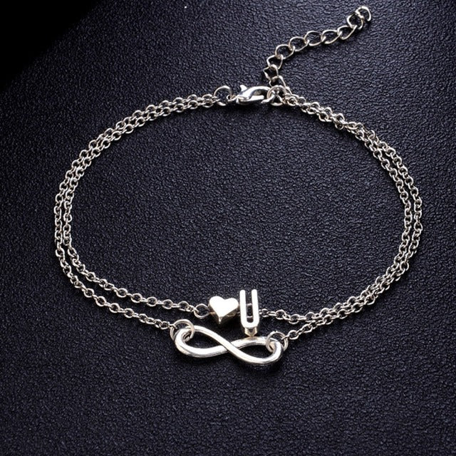 Tobillera Personalizada de Plata para Mujer