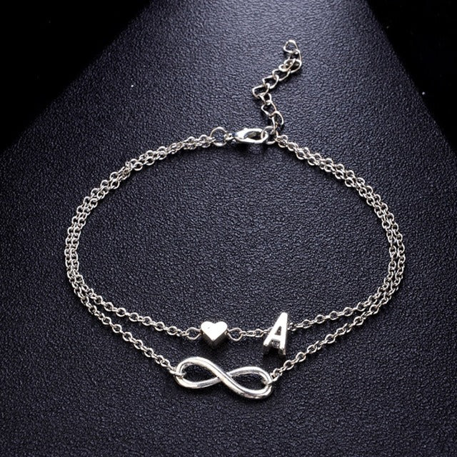 Tobillera Personalizada de Plata para Mujer