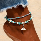 Pulsera de Tobillo con Conchas de Ballena