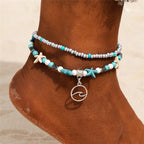 Pulsera de Tobillo con Conchas de Ola