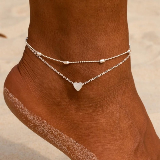 Pulsera de Tobillo para Mujer Oro & Plata plata