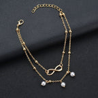 Pulsera de Tobillo Infinito para Mujer en oro