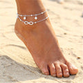 Pulsera de Tobillo Infinito para Mujer en plata