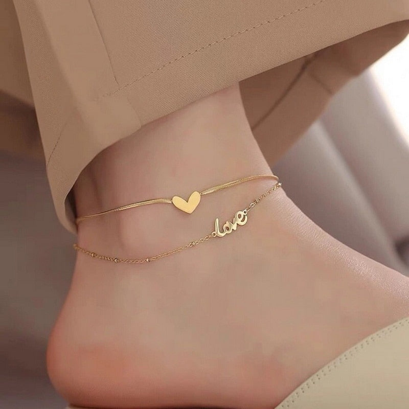 Pulsera de Tobillo Love