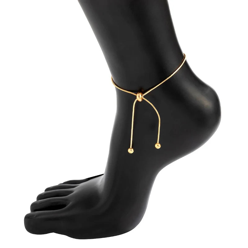 Pulsera de Tobillo Nudo oro