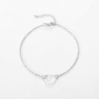 Tobillera para Mujer Corazón Oro y Plata