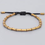Pulsera Gourmette Vintage Budista Tibetana negra