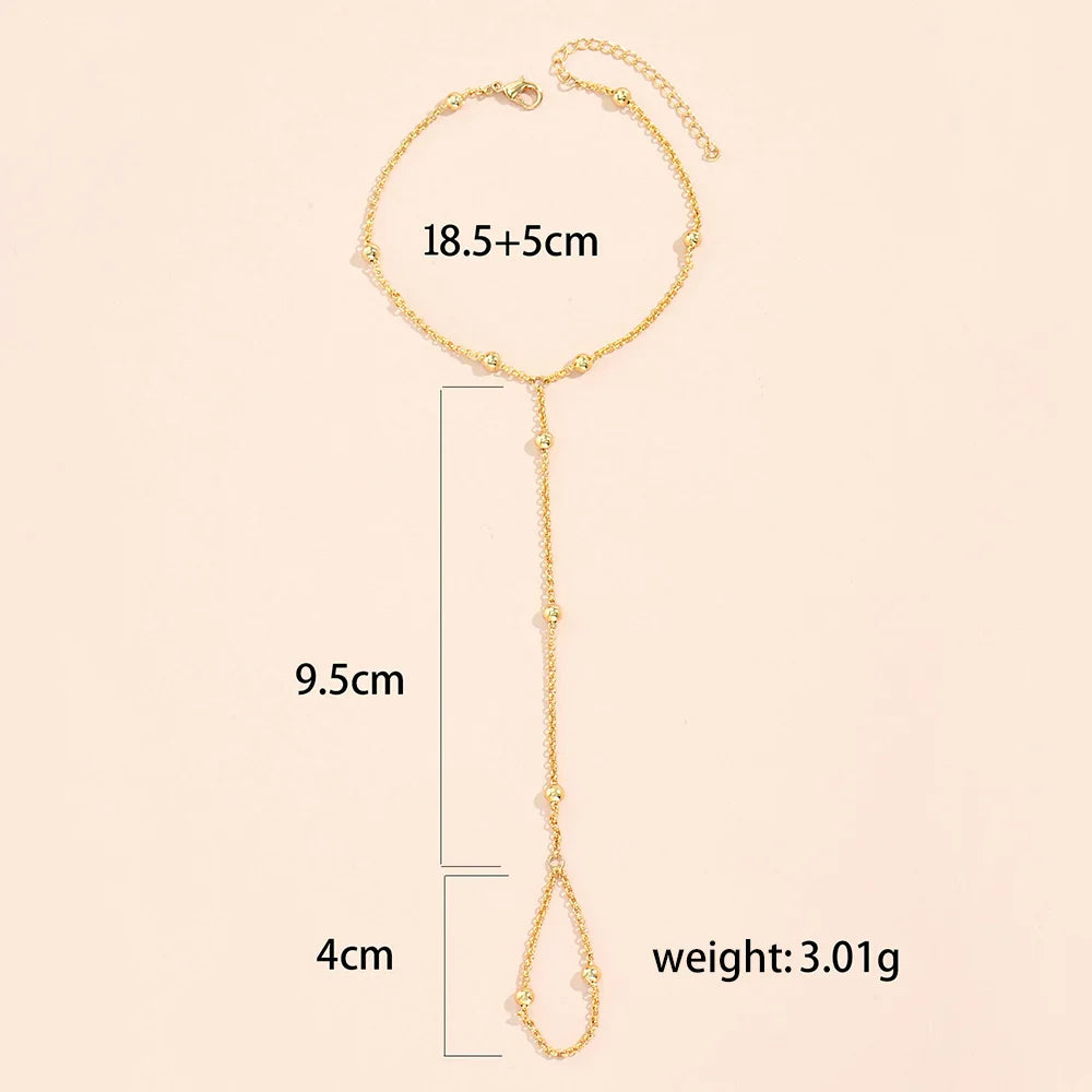 Brazalete de Mano Joya para Mujer Cadena Dedo y Mano